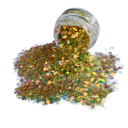 PN Holo glitter mix No.50 Broken Gold körömdíszekéshez