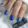 SEMILAC UV/LED Gél Lakk 7ml - 466 - HEMA FREE - Cat Eye - Blue Silk Pyjamas
