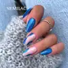 SEMILAC UV/LED Gél Lakk 7ml - 466 - HEMA FREE - Cat Eye - Blue Silk Pyjamas