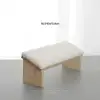 Mini kéztámasz - fehér műbőr fa lábbal