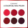 CANNI HEMA FREE UV/LED gél lakk szett 6x9ml - 2309 - Red Velvet Reverie