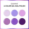 CANNI HEMA FREE UV/LED gél lakk szett 6x9ml - 2308 - Purple Haze Harmony