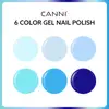 CANNI HEMA FREE UV/LED gél lakk szett 6x9ml - 2313 - Crystal Clear Waters