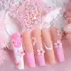 3D körömdíszítő virágszirom mix - rózsaszín