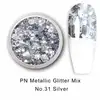 PN Metallic holo glitter mix No.31 Silver