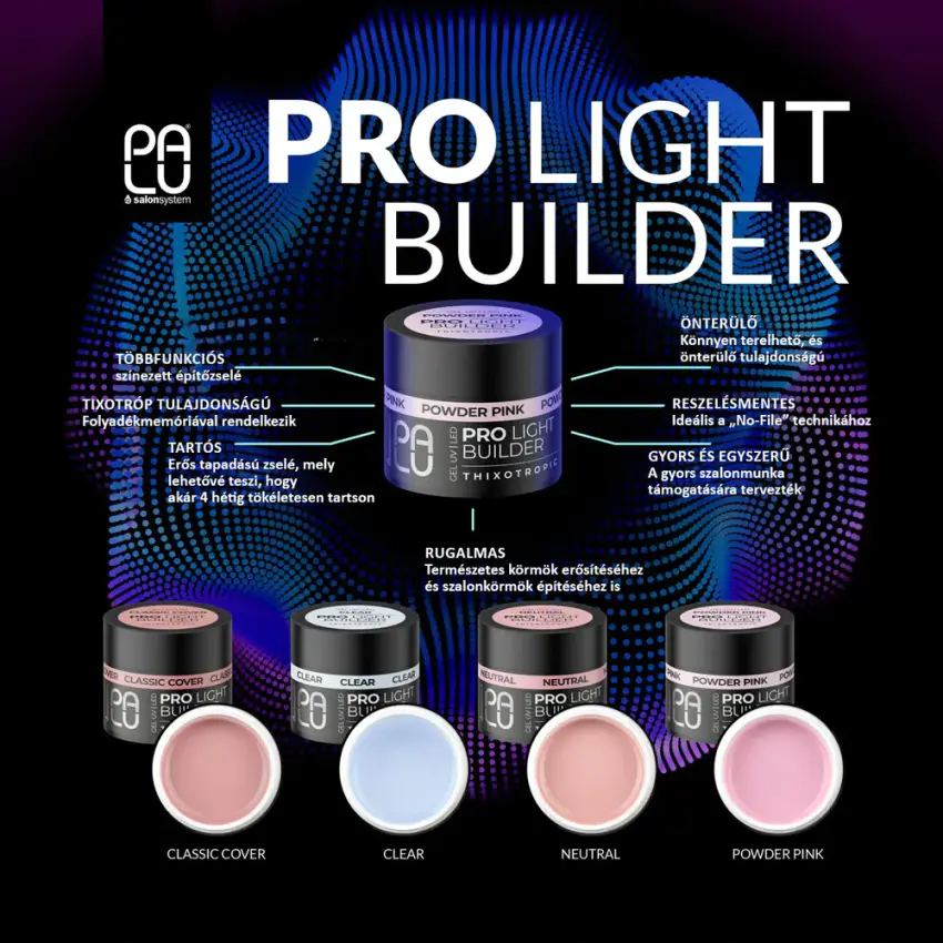 PALU Pro Light Builder építőzselé 90g - Powder Pink