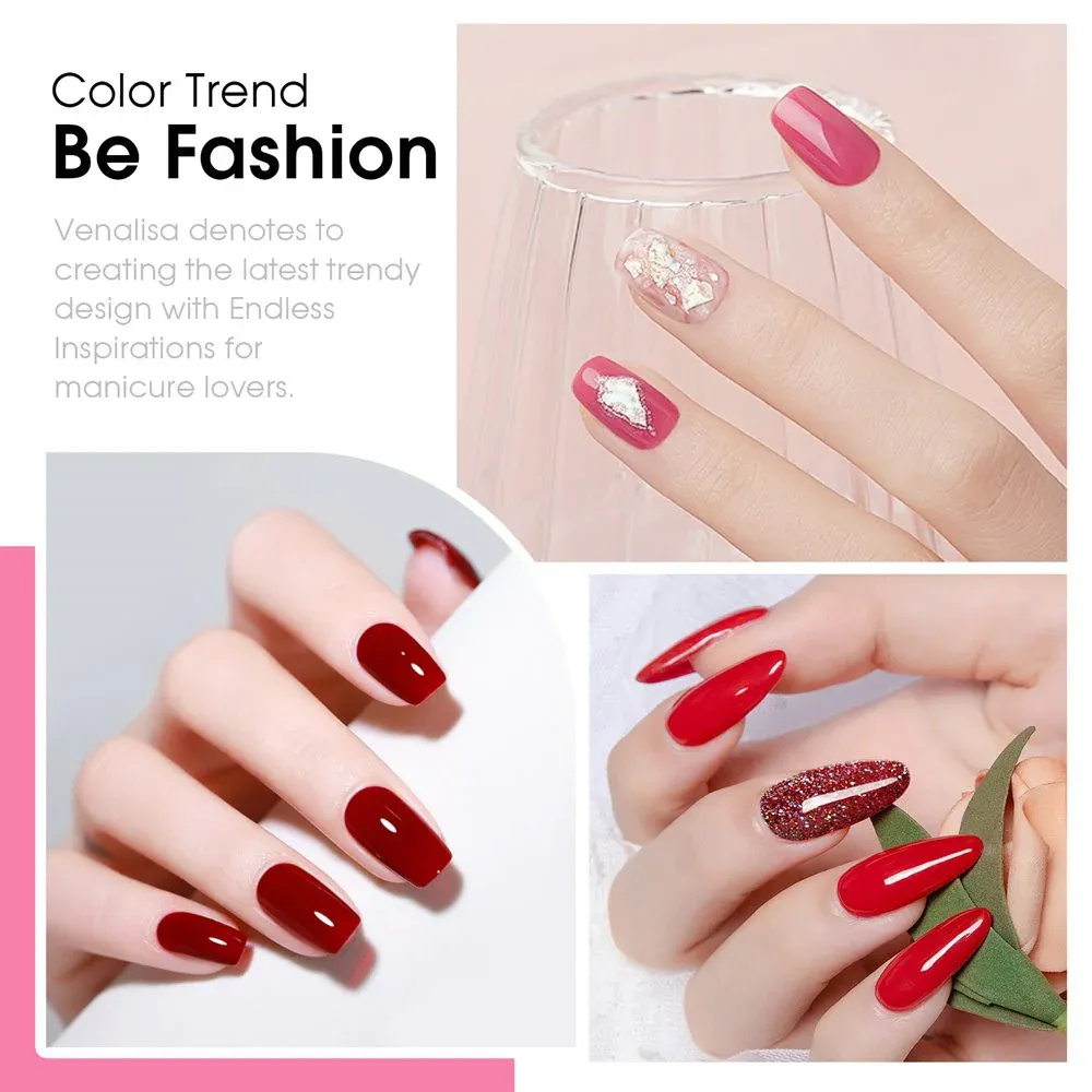 Venalisa 6 db-os UV/LED Gél lakk szett - 2226 - Scarlet Rose - Hema Free
