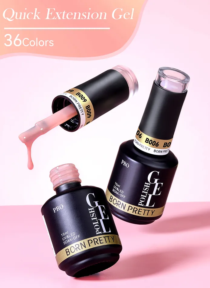 Born Pretty PRO - Quick Building Gél szett - 6x15 ml (B001, B002, B003, B008, B009, B010)