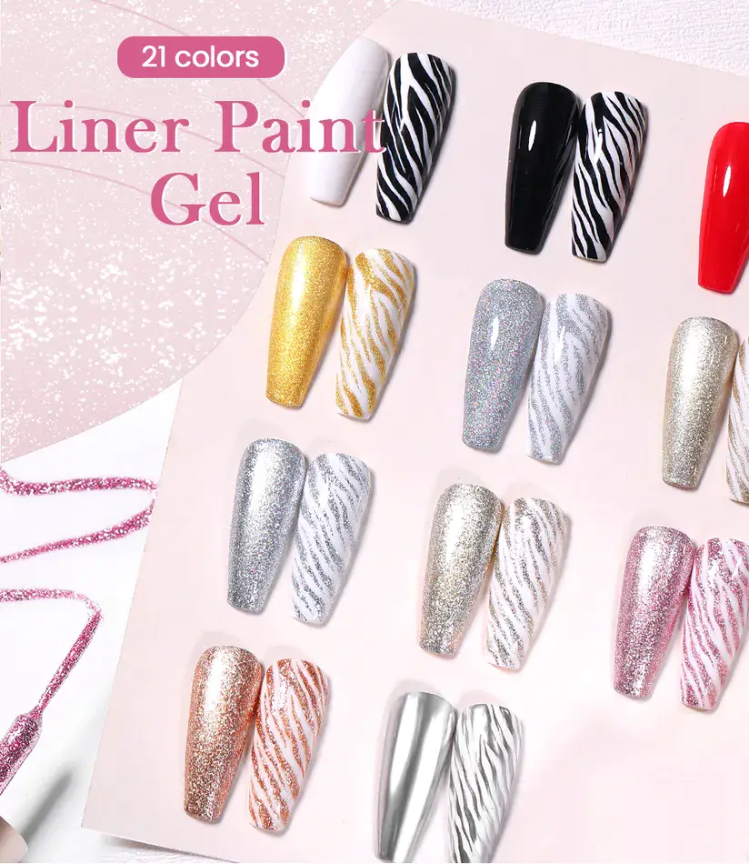 BORN PRETTY PRO Liner Gel 10 ml - L18 - ezüst