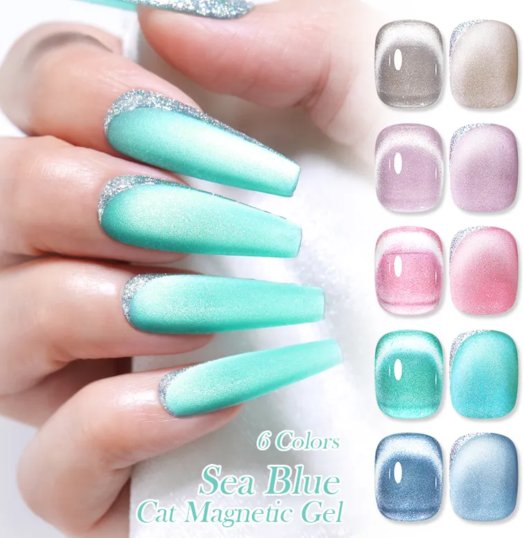 BORN PRETTY PRO UV/LED gél lakk 15 ml - T026 - Sea Blue Cat Magnetic