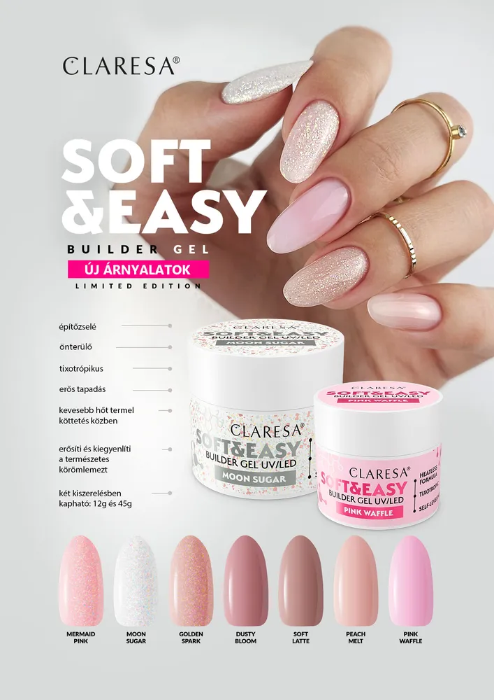 CLARESA Soft&Easy Builder Gél 12g - Moon Sugar