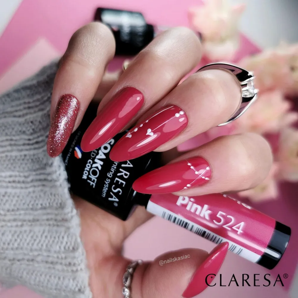 CLARESA UV/LED gél lakk 5g - CAT EYE Neon Dark Pink