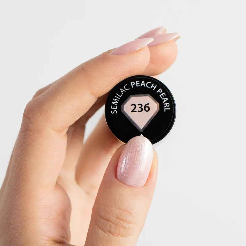 SEMILAC UV/LED Gél Lakk 7ml - 236 - HEMA FREE - Peach Pearl