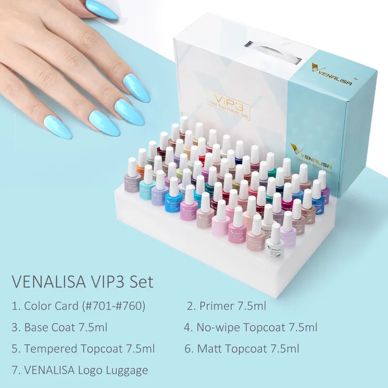 Venalisa VIP3 UV/LED Gél Lakk szett- Teljes szett - 60 db szín