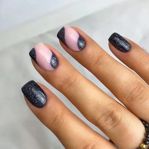 SEMILAC UV/LED Gél Lakk 7ml - 394 - HEMA FREE - Sparkling Midnight Date