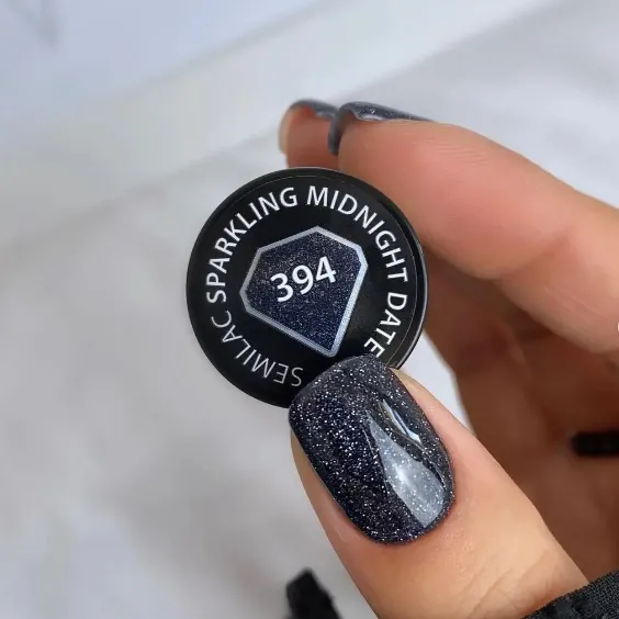 SEMILAC UV/LED Gél Lakk 7ml - 394 - HEMA FREE - Sparkling Midnight Date