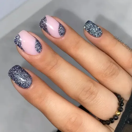 SEMILAC UV/LED Gél Lakk 7ml - 394 - HEMA FREE - Sparkling Midnight Date