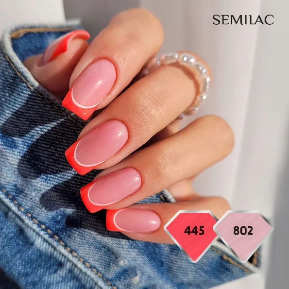 SEMILAC UV/LED Gél Lakk 7ml - 445 - HEMA FREE - Tropical Flamingo