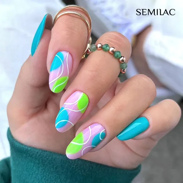 SEMILAC UV/LED Gél Lakk 7ml - 447 - HEMA FREE - Loco Lime