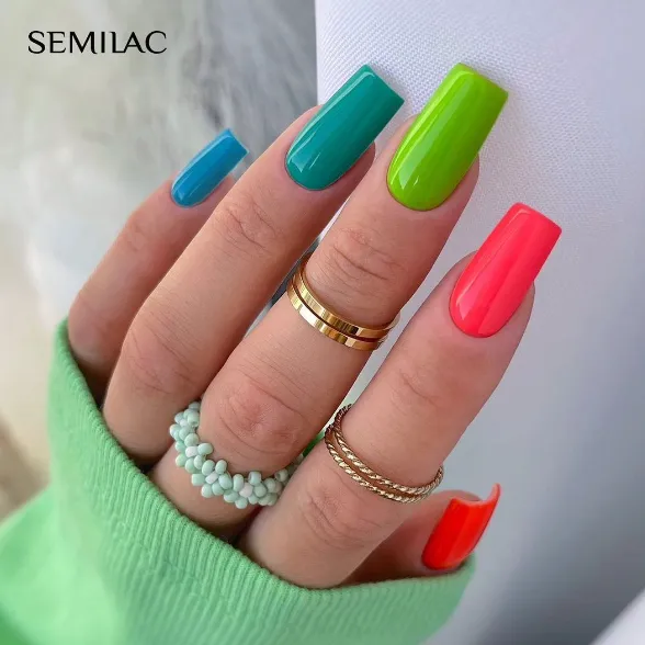 SEMILAC UV/LED Gél Lakk 7ml - 448 - HEMA FREE - Azure Green