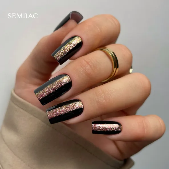 SEMILAC UV/LED Gél Lakk 7ml - 031 - Black Diamond