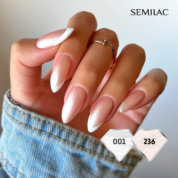 SEMILAC UV/LED Gél Lakk 7ml - 236 - HEMA FREE - Peach Pearl