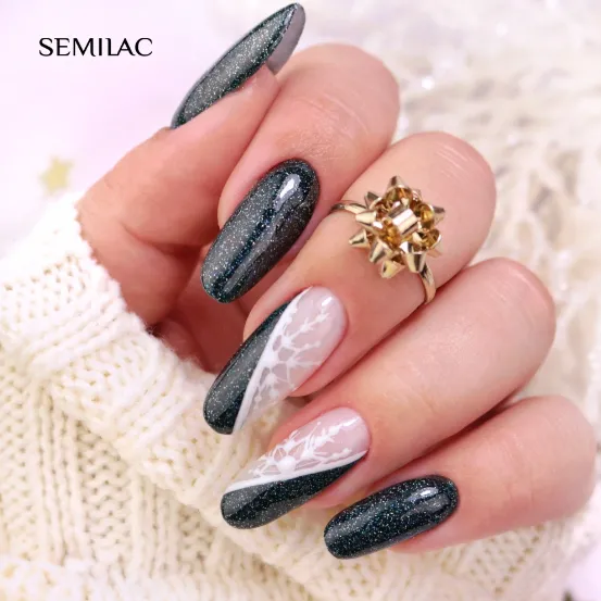 SEMILAC UV/LED Gél Lakk 7ml - 389 - HEMA FREE - Coconut Ice Cream