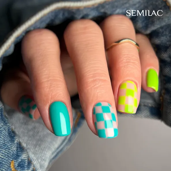 SEMILAC UV/LED Gél Lakk 7ml - 448 - HEMA FREE - Azure Green