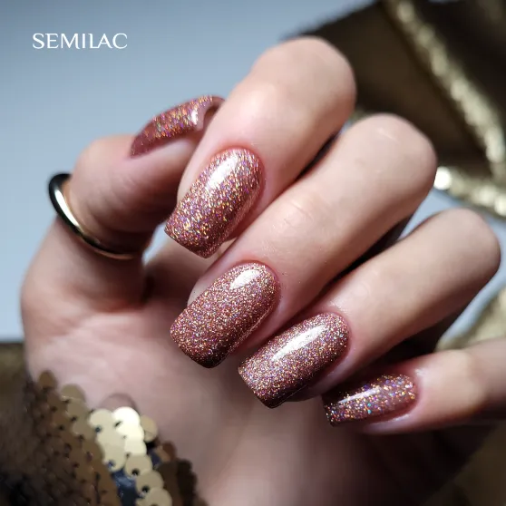 SEMILAC UV/LED Gél Lakk 7ml - 458 - HEMA FREE - Sparkling Rosé