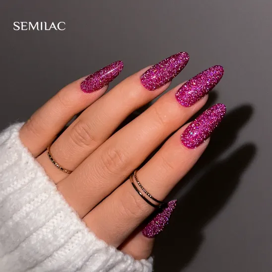 SEMILAC UV/LED Gél Lakk 7ml - 462 - HEMA FREE - Pink Bubbles