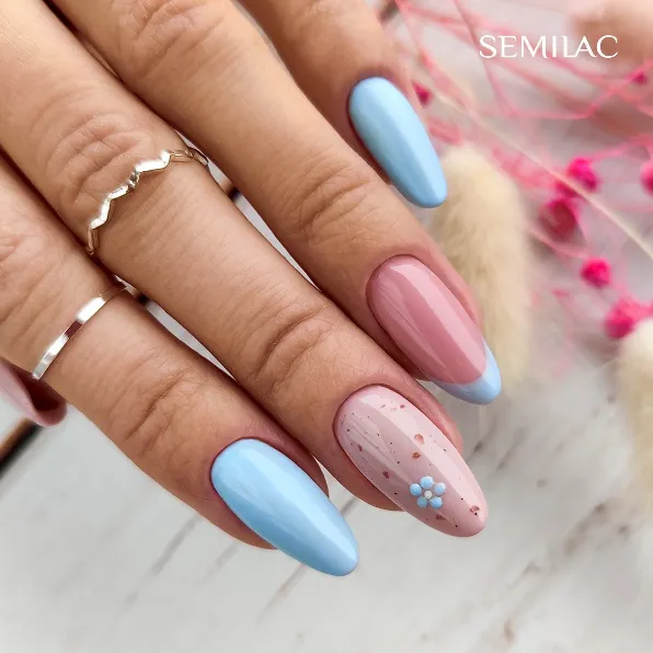 SEMILAC UV/LED Gél Lakk 7ml - 587 - HEMA FREE - Tea Rose