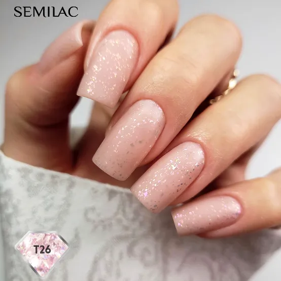 SEMILAC TOP - HEMA FREE - fixálásmentes Matte Peach Galaxy No.T26 7ML