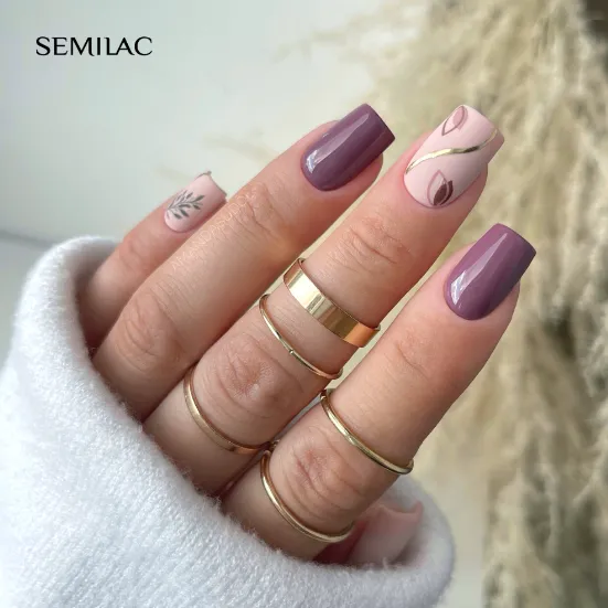 SEMILAC UV/LED Gél Lakk 7ml - 414 - HEMA FREE - Evening Sand