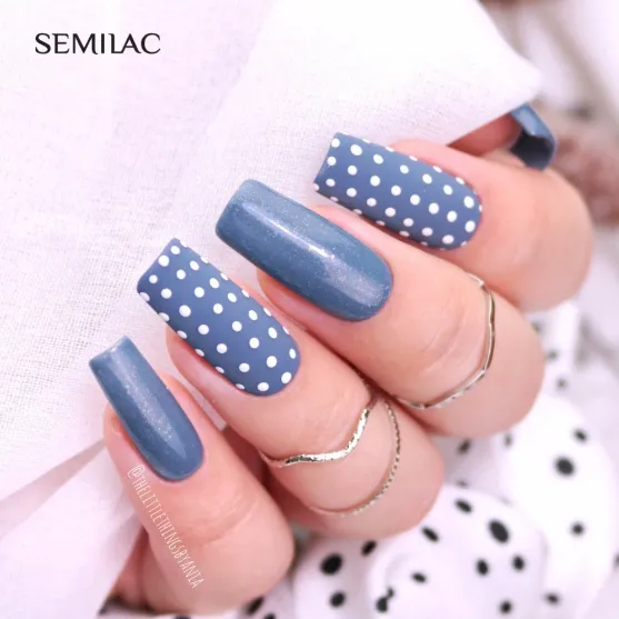 SEMILAC UV/LED Gél Lakk 7ml - 324 - Sea Blue Shimmer