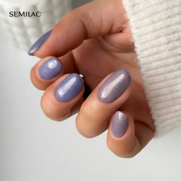 SEMILAC UV/LED Gél Lakk 7ml - 379 - HEMA FREE - Shimmer Stone Saphirre