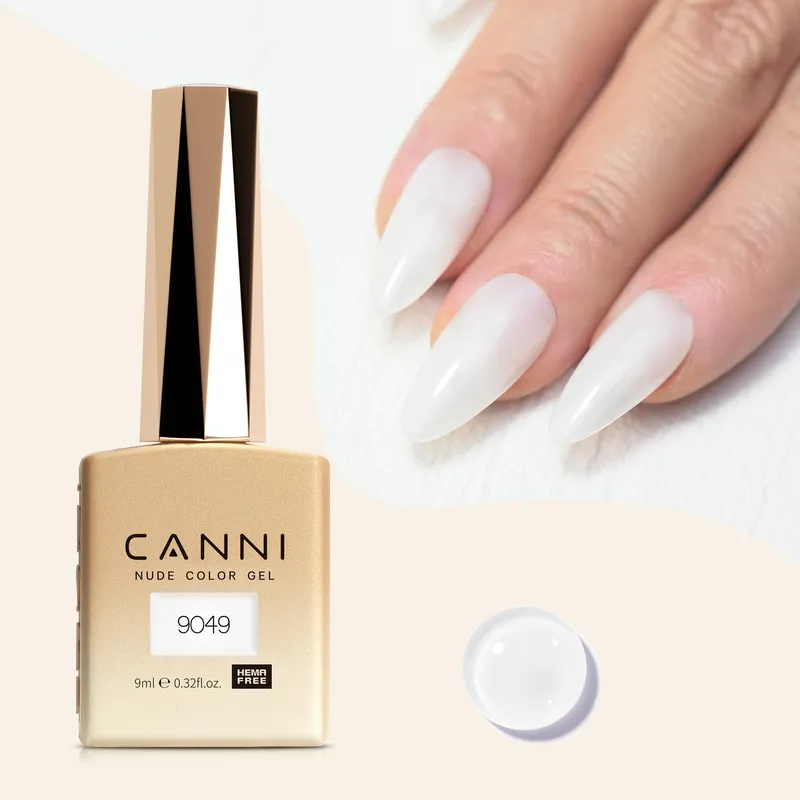 CANNI HEMA FREE UV/LED gél lakk 9ml No.9049 - Milky White