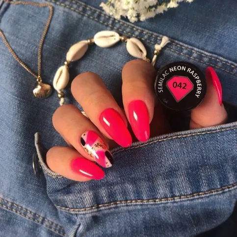 SEMILAC UV/LED Gél Lakk 7ml - 042 - Neon Raspberry