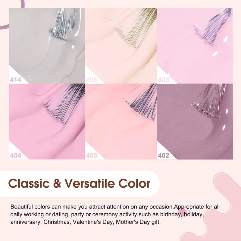 Venalisa 6 db-os UV/LED Gél lakk szett - 2207 - Pink Hema Free