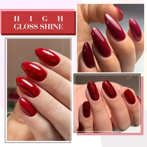 CANNI HEMA FREE UV/LED gél lakk szett 6x9ml - 2309 - Red Velvet Reverie