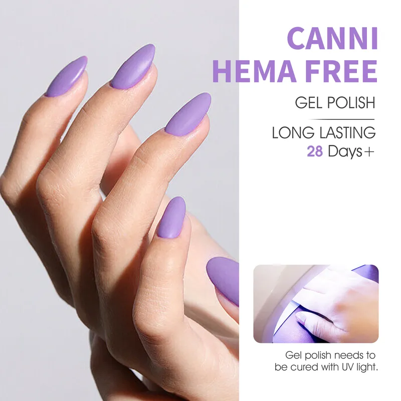 CANNI HEMA FREE UV/LED gél lakk szett 6x9ml - 2308 - Purple Haze Harmony