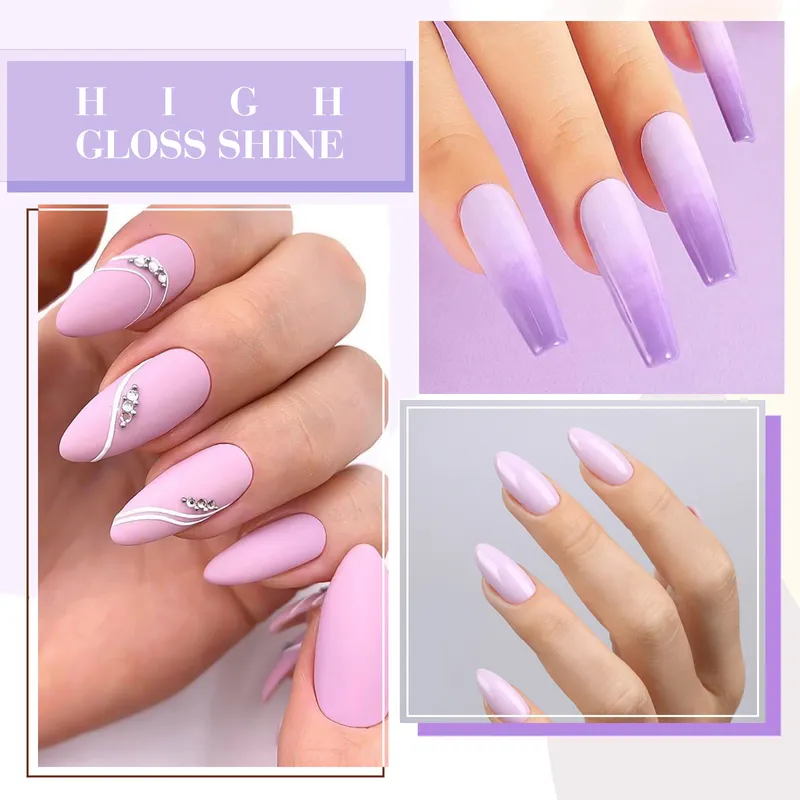 CANNI HEMA FREE UV/LED gél lakk szett 6x9ml - 2308 - Purple Haze Harmony