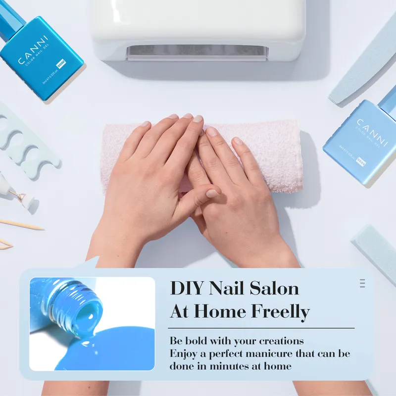 CANNI HEMA FREE UV/LED gél lakk szett 6x9ml - 2313 - Crystal Clear Waters