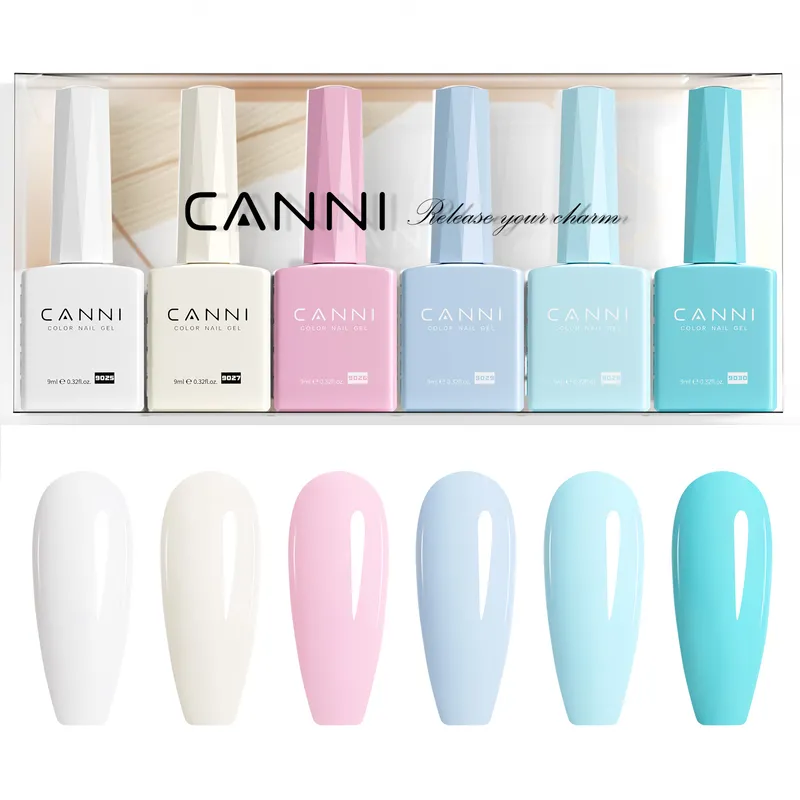 CANNI HEMA FREE UV/LED gél lakk szett 6x9ml - 2319 - Cotton Candy