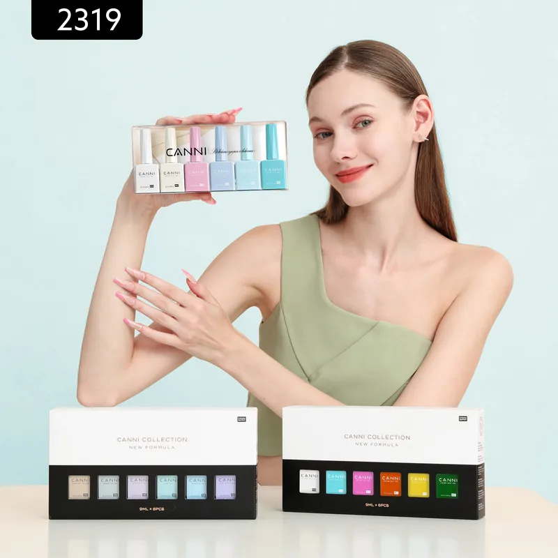 CANNI HEMA FREE UV/LED gél lakk szett 6x9ml - 2319 - Cotton Candy