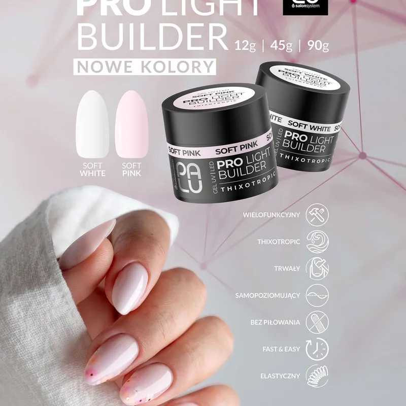 PALU Pro Light Builder építőzselé 90g - Soft White