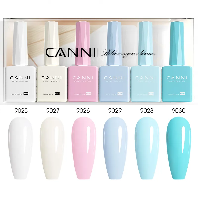 CANNI HEMA FREE UV/LED gél lakk szett 6x9ml - 2319 - Cotton Candy