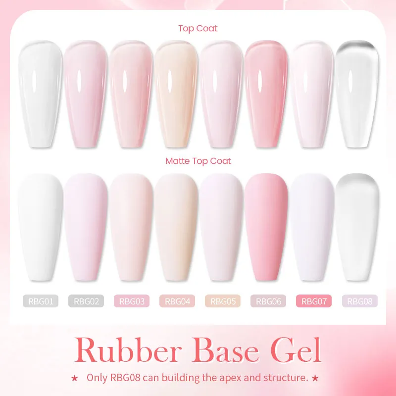 BORN PRETTY TRUBUTY Rubber Base Gel 15 ml - RBG08 - Clear