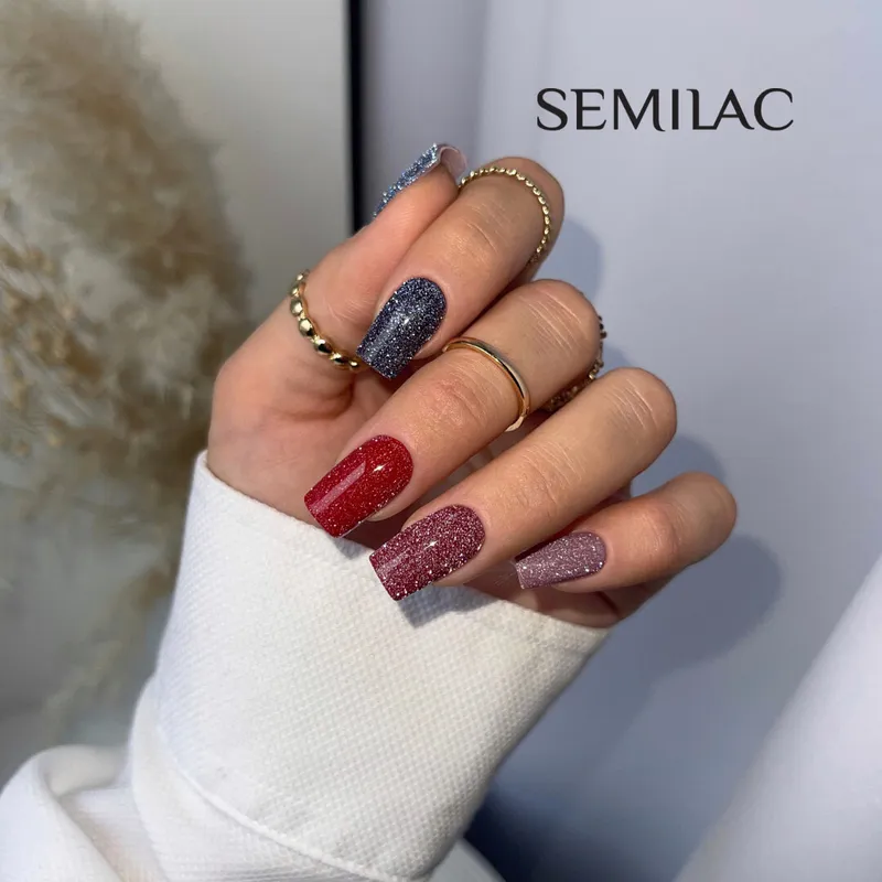 SEMILAC UV/LED Gél Lakk 7ml - 395 - HEMA FREE - Dawn till Dusk