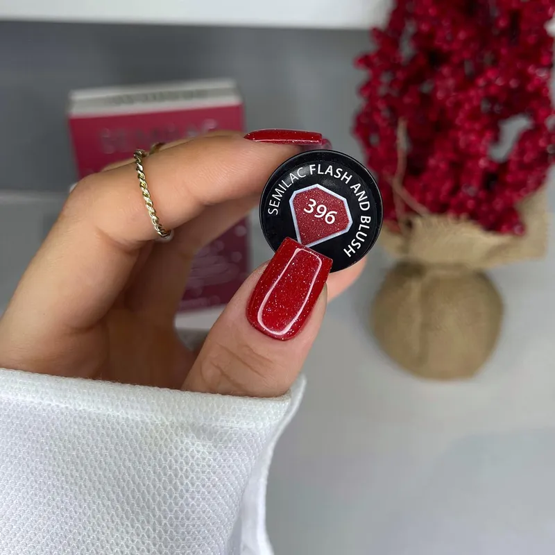 SEMILAC UV/LED Gél Lakk 7ml - 396 - HEMA FREE - Flash and Blush