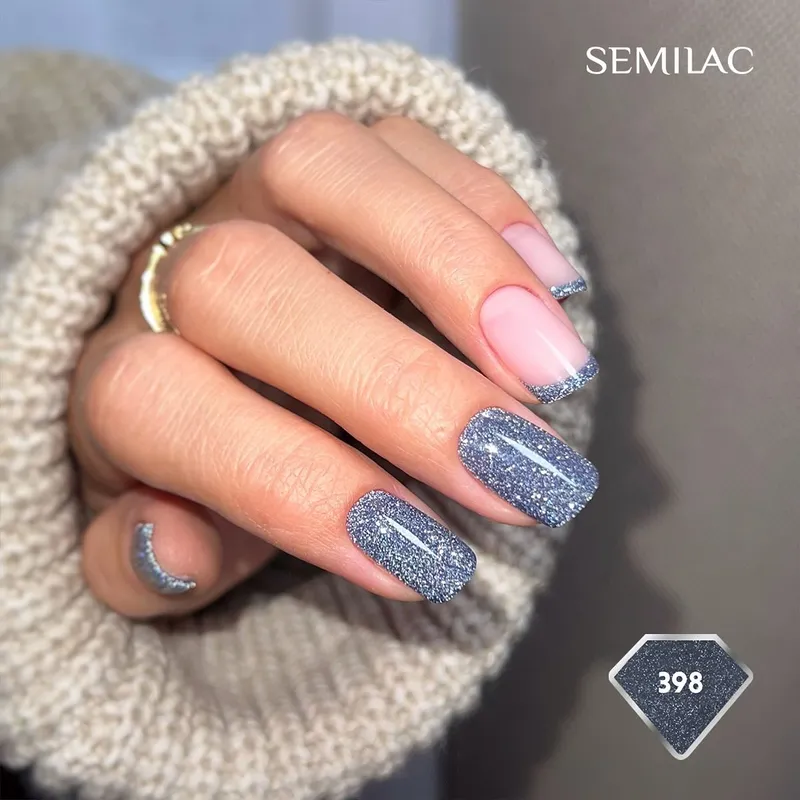 SEMILAC UV/LED Gél Lakk 7ml - 398 - HEMA FREE - Classy & Sassy